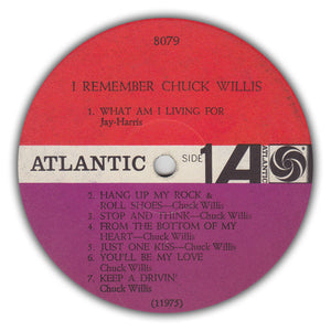 Chuck Willis : I Remember Chuck Willis (LP, Comp, Mono)
