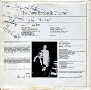 The Dave Brubeck Quartet : For Iola (LP, Album)