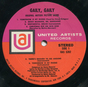 Henry Mancini : Gaily, Gaily (The Original Motion Picture Score) (LP, Album)