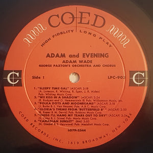 Adam Wade (2) : Adam And Evening (LP, Album, Mono)