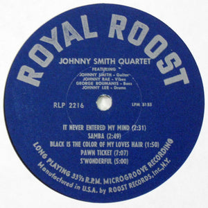 The New Johnny Smith Quartet* : The New Johnny Smith Quartet (LP, Album, Mono)