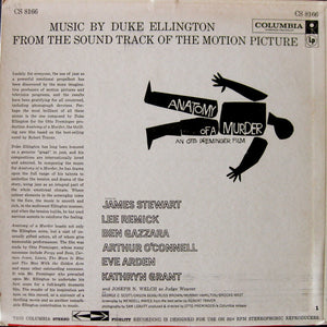 Duke Ellington : (From The Soundtrack Of The Motion Picture) Otto Preminger's Anatomy Of A Murder  (LP, Album, Ter)