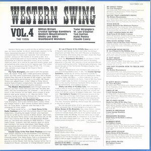 Various : Western Swing Vol. 4 (The 1930s) (LP, Comp, Mono)