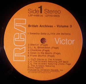 Various : British Archives Series / Blues For Collectors Vol. Three (LP, Comp, Dyn)