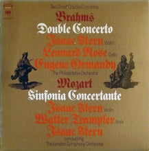 Charger l&#39;image dans la galerie, Brahms*, Mozart*, Isaac Stern, Leonard Rose, Eugene Ormandy, Walter Trampler, The Philadelphia Orchestra, The London Symphony Orchestra : Double Concerto / Sinfonia Concertante (LP, 2-E)
