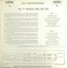 Charger l&#39;image dans la galerie, The 5 Royales : Sing For You (LP, Comp, RE)
