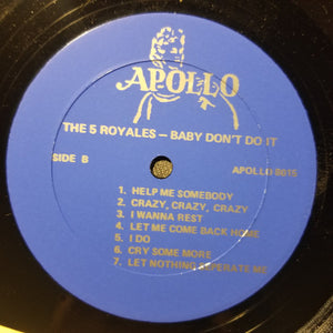 The 5 Royales : Baby Don't Do It (LP, Comp)