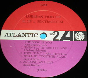 Lurlean Hunter : Blue & Sentimental (LP, Album, Mono)