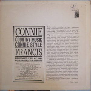 Connie Francis : Country Music Connie Style (LP, Album)