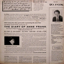 Laden Sie das Bild in den Galerie-Viewer, Alfred Newman : The Diary Of Anne Frank:  Music From The Original Soundtrack  (LP, Album, Mono)
