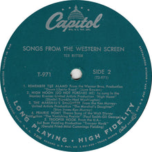 Load image into Gallery viewer, Tex Ritter : Songs From The Western Screen (LP, Album, Mono)
