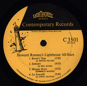 Howard Rumsey's Lighthouse All-Stars : Sunday Jazz A La Lighthouse, Vol. 1 (LP, Album, Mono)