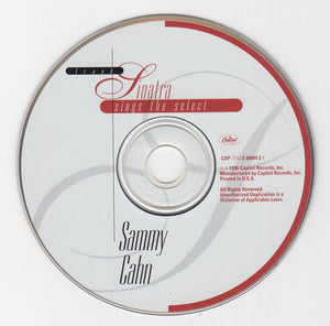 Frank Sinatra : Sings The Select Sammy Cahn (CD, Comp, RM)