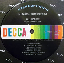 Laden Sie das Bild in den Galerie-Viewer, Bill Monroe &amp; His Blue Grass Boys : Bluegrass Instrumentals (LP, Comp)

