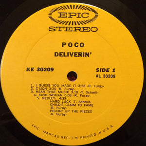 Poco (3) : Deliverin' (LP, Album, Yel)
