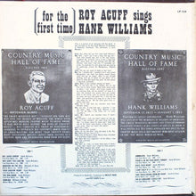 Laden Sie das Bild in den Galerie-Viewer, Roy Acuff : Roy Acuff Sings Hank Williams (LP, Album)
