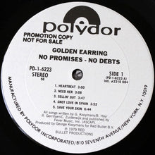 Laden Sie das Bild in den Galerie-Viewer, Golden Earring : No Promises - No Debts (LP, Album, Promo, 56)
