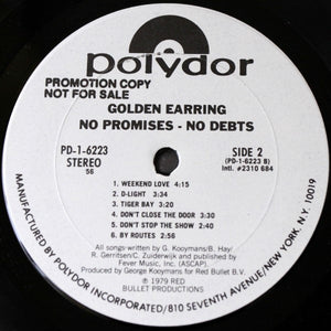 Golden Earring : No Promises - No Debts (LP, Album, Promo, 56)