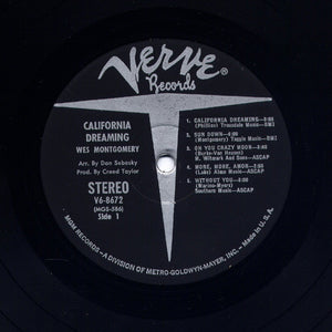 Wes Montgomery : California Dreaming (LP, Album, MGM)