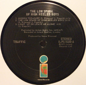 Traffic : The Low Spark Of High Heeled Boys (LP, Album)