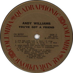 Andy Williams : You've Got A Friend (LP, Album, Quad)