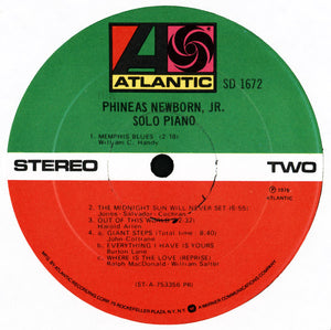 Phineas Newborn, Jr.* : Solo Piano (LP, Album)