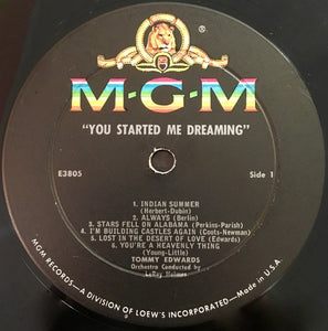 Tommy Edwards : You Started Me Dreaming (LP)