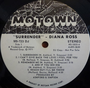 Diana Ross : Surrender (LP, Album, Promo)