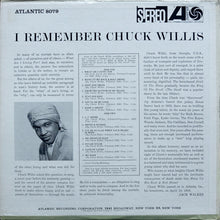 Load image into Gallery viewer, Chuck Willis : I Remember Chuck Willis (LP, Comp)
