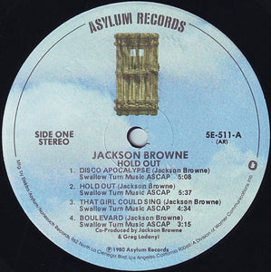 Jackson Browne : Hold Out (LP, Album, AR )
