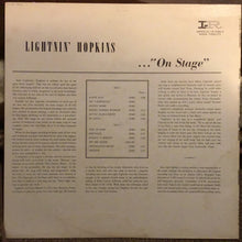 Load image into Gallery viewer, Lightnin&#39; Hopkins : On Stage (LP)
