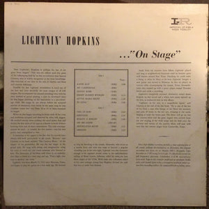 Lightnin' Hopkins : On Stage (LP)