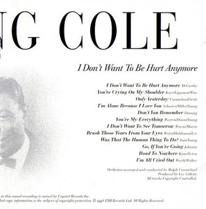 Nat King Cole : Dear Lonely Hearts / I Don't Want To Be Hurt Anymore (CD, Comp, RM)