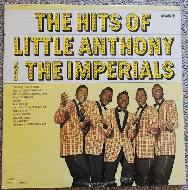Little Anthony & The Imperials : The Hits Of Little Anthony And The Imperials (LP, Comp, Mono)
