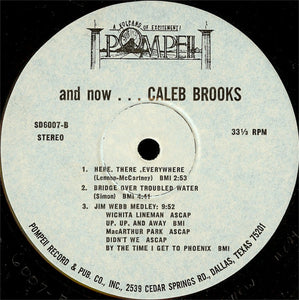 Caleb Brooks : And Now... Caleb Brooks (LP)