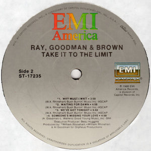 Ray, Goodman & Brown : Take It To The Limit (LP, Album, Spe)