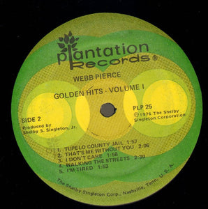 Webb Pierce : Golden Hits Volume 1 (LP, Comp)
