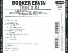 Load image into Gallery viewer, Booker Ervin : That&#39;s It! (CD, Album, RE)
