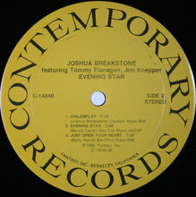 Load image into Gallery viewer, Joshua Breakstone Featuring Tommy Flanagan And Jimmy Knepper : Evening Star (LP, Album)
