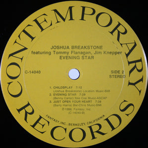 Joshua Breakstone Featuring Tommy Flanagan And Jimmy Knepper : Evening Star (LP, Album)