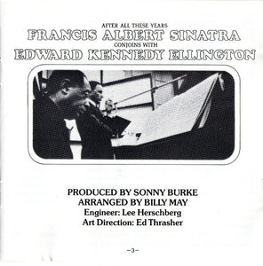 Frank Sinatra With Duke Ellington : Francis A. & Edward K. (CD, Album, RE)