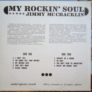 Jimmy McCracklin : My Rockin' Soul (LP, Album, RE)