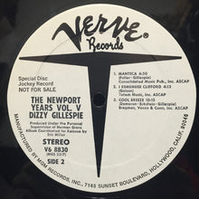 Laden Sie das Bild in den Galerie-Viewer, Dizzy Gillespie : The Newport Years Volume V (LP, Promo)
