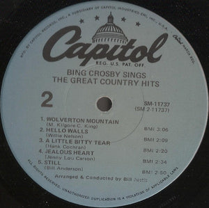 Bing Crosby : Sings The Great Country Hits (LP, Album, RE)