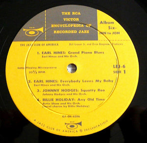 Various : The RCA Victor Encyclopedia Of Recorded Jazz: Album 6 - Hin To Joh (10", Comp)