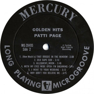 Patti Page : Golden Hits (LP, Comp, Mono)