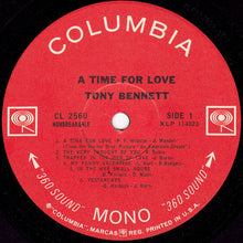Load image into Gallery viewer, Tony Bennett : A Time For Love (LP, Album, Mono)
