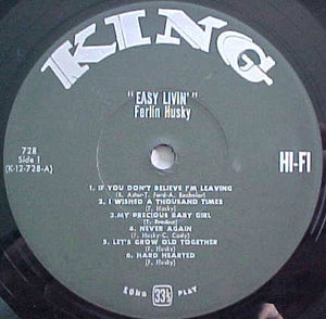 Ferlin Husky : Easy Livin' (LP, Album, Mono)