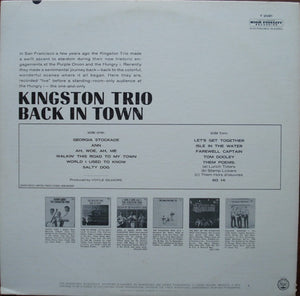 The Kingston Trio* : Back In Town (LP, Album, Mono)