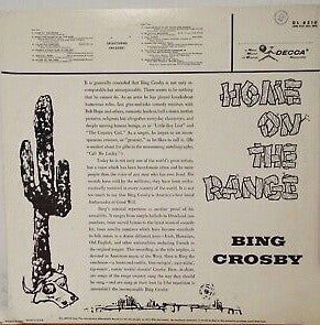 Bing Crosby : Home On The Range (LP)